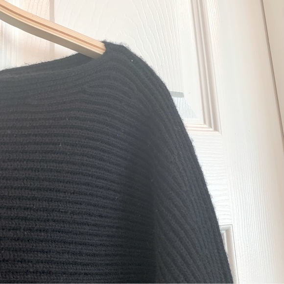 Intermix Black Jacqueline Off-the-Shoulder Slouchy Sweater - Picture 5 of 12